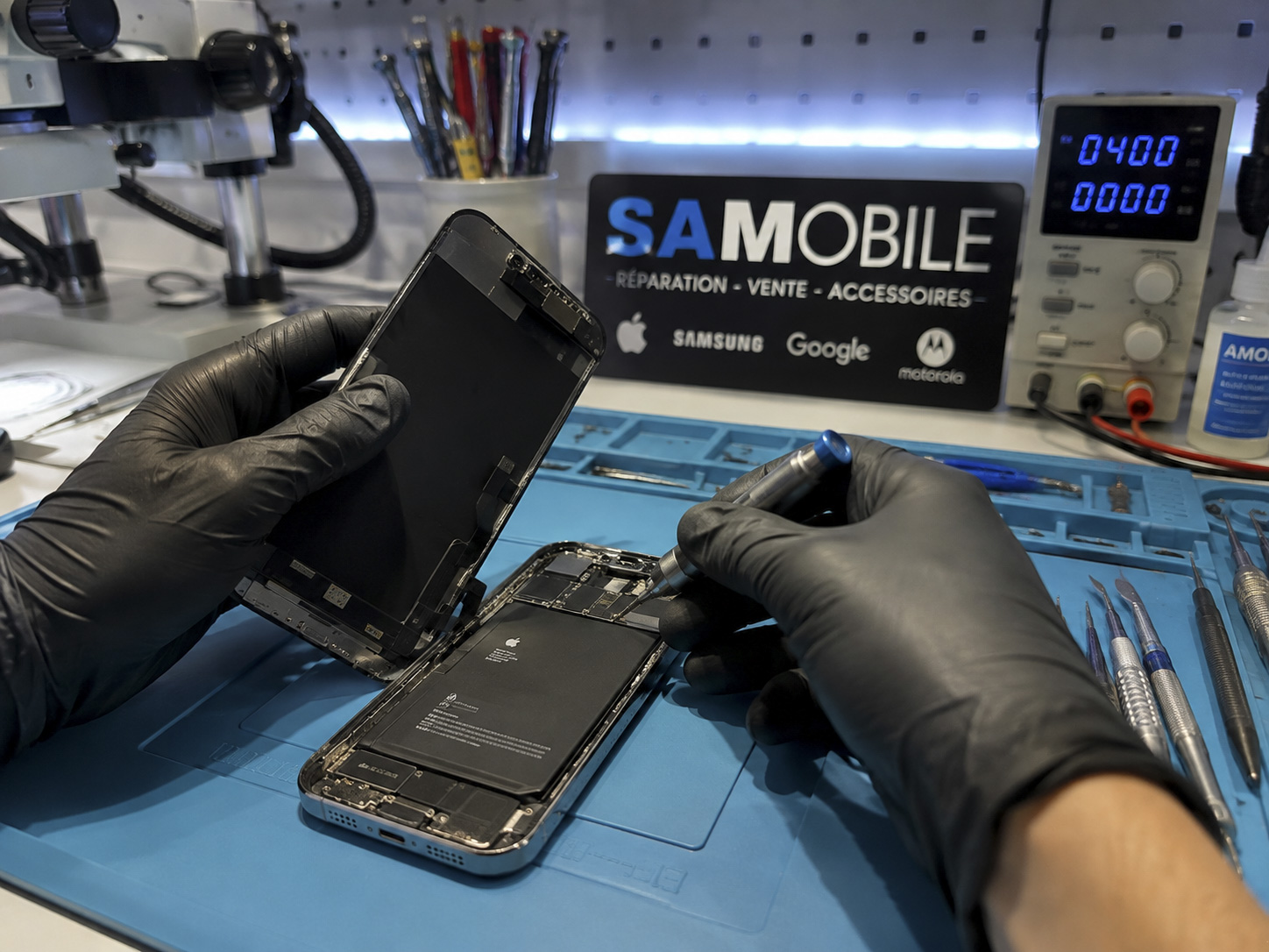 Réparation d’écran iPhone et Samsung chez SAMOBILE